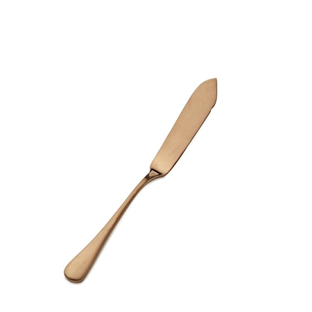 Bon Chef Como, Bread & Butter Knife, Hollow Handle, Mirror Finish, 13/0, 6.75" - Rose Gold Matte , set of 12 S4110RGM